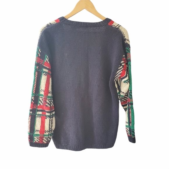 Talbots Vintage Plaid Cardigan Size Medium - Picture 2 of 4